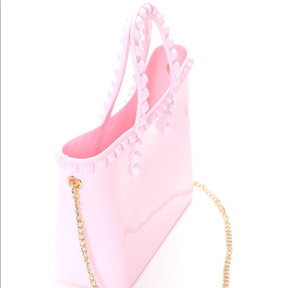 Cute Pink Tote bag with gold strap - Picture 1 of 4